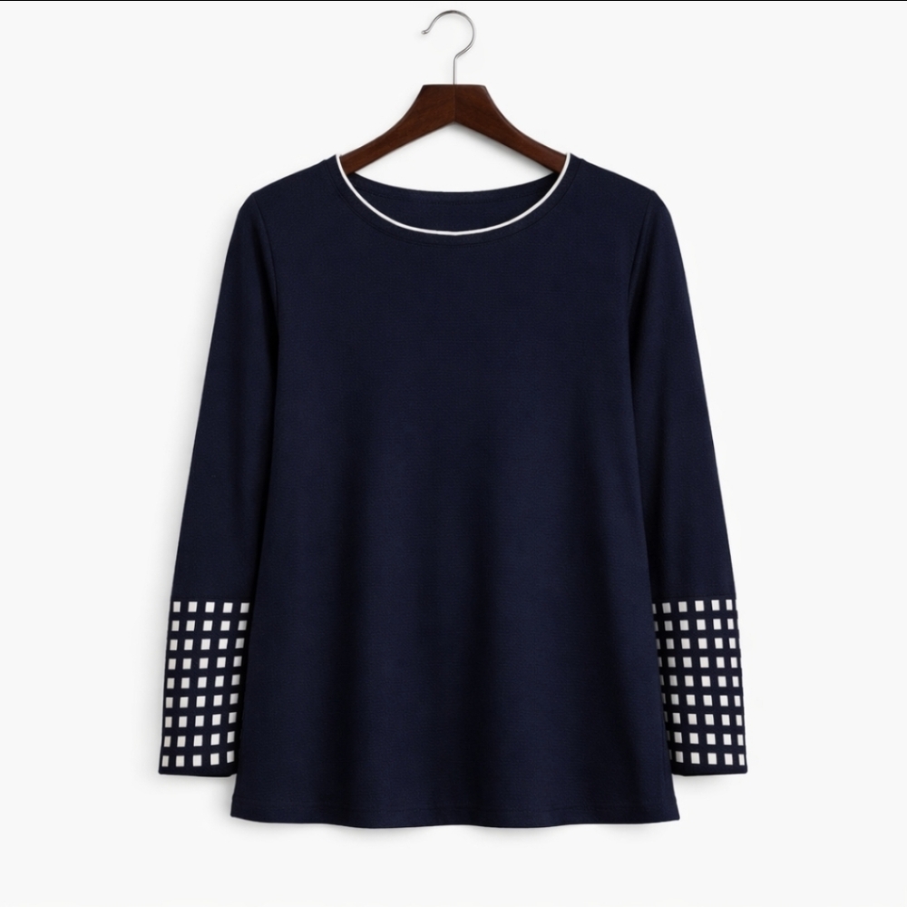 NWT Nic+Zoe Navy Ribbed Knit Elegant Classic Plus Size 3X